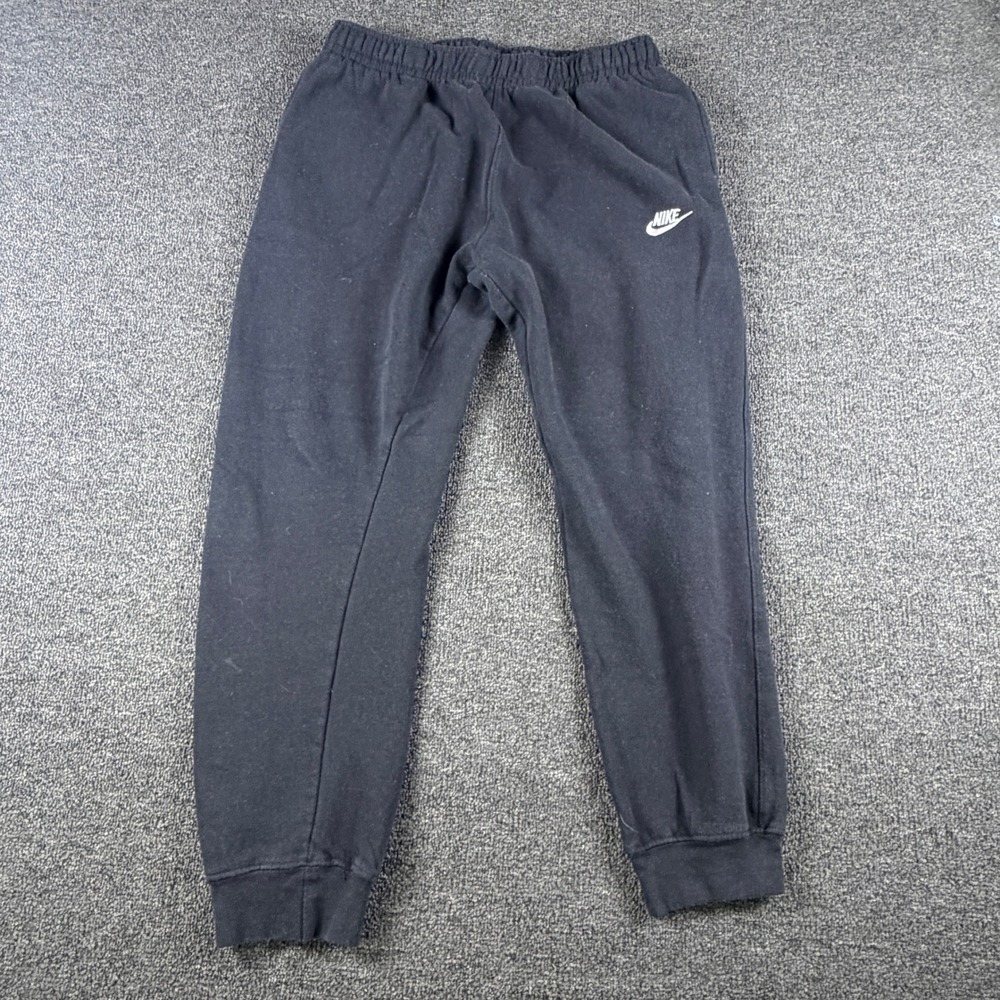 Nike Joggers Mens Large Fleece Black Embroidered Logo EUC